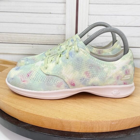 Skechers Go Step Light Washable Knit Tie Dye Slip On Sneakers Mint Green Women 6 - Picture 3 of 11